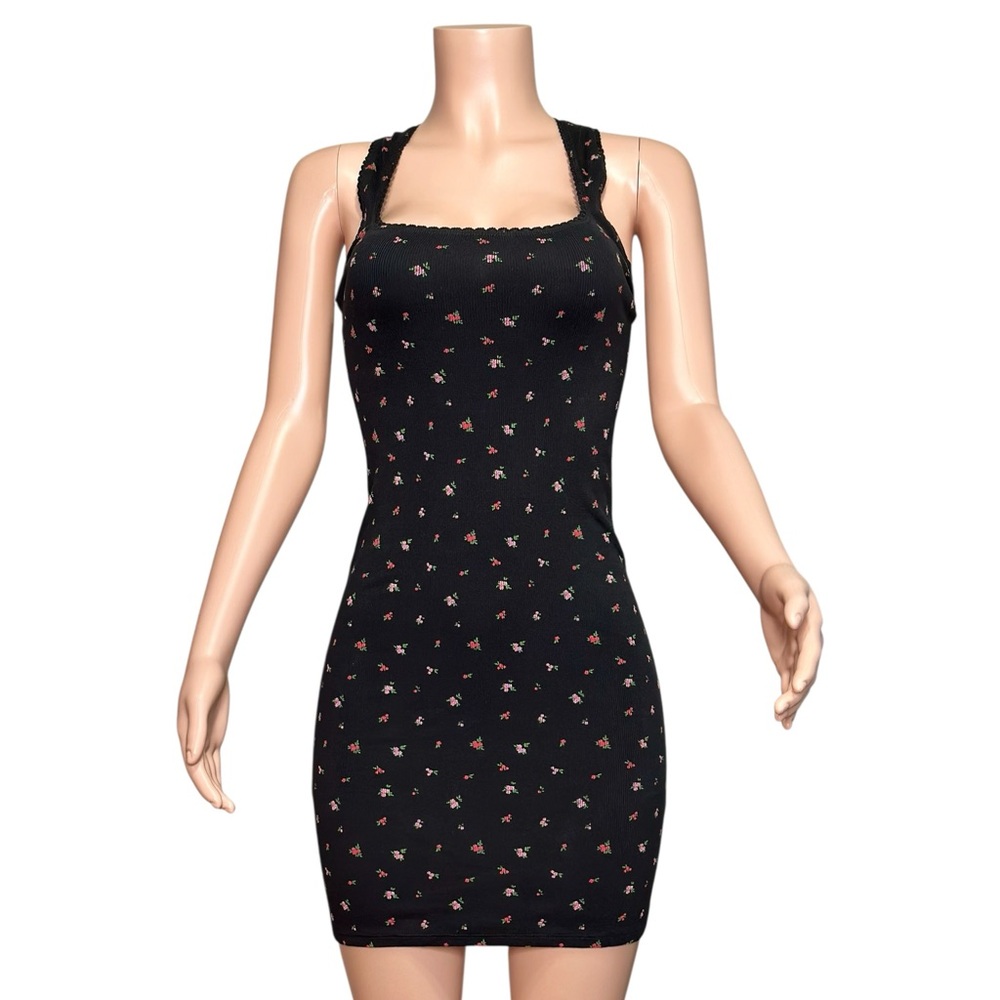 ROUJE PARIS Addie Mini Dress, Black Floral, FR36/US4 - Picture 8 of 15